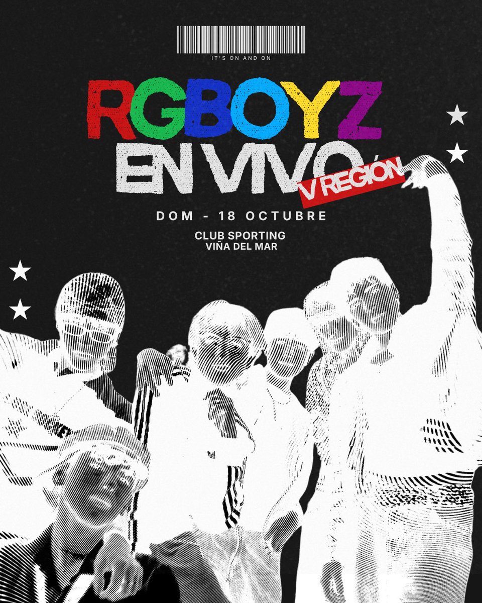 REALLYGOODBOYZ's tweet photo. RGBOYZ EN LA V REGIÓN ⭐️
VAMOS EN CAMINO, NOS VEMOS! 
(merch proximamente disponible en la RGBSHOP) * https://t.co/gXrEWDHLO5