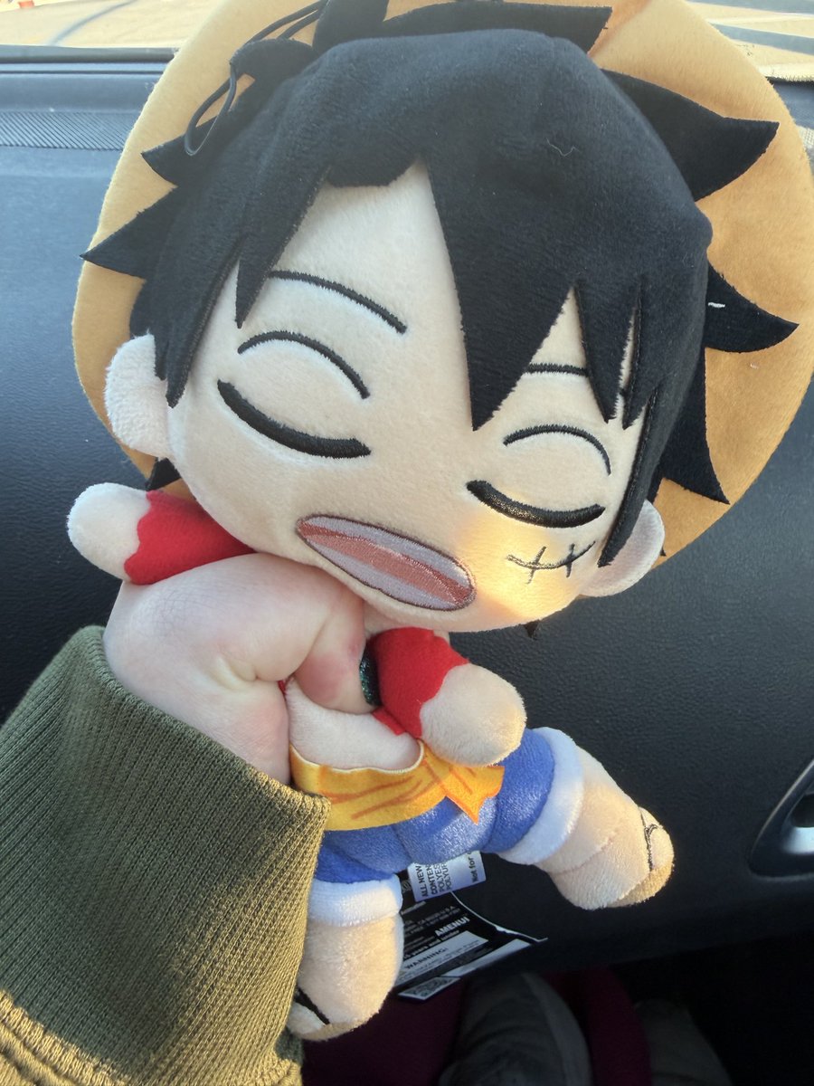 faefaefruit's tweet photo. My friend got me a Luffy plushie……. https://t.co/6ZwFHmb2Bw