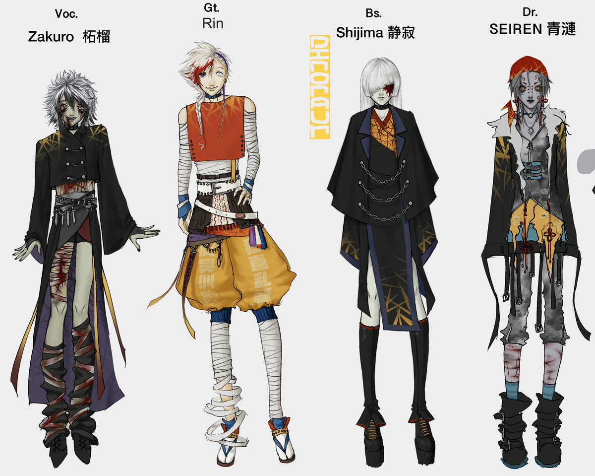 Dinosaurs_Fig's tweet photo. yayy finally finished
my oc vkei band (menhera kei, art kei) 
#oc #vkei #harajuku #digitalart https://t.co/BzCjtlemHT