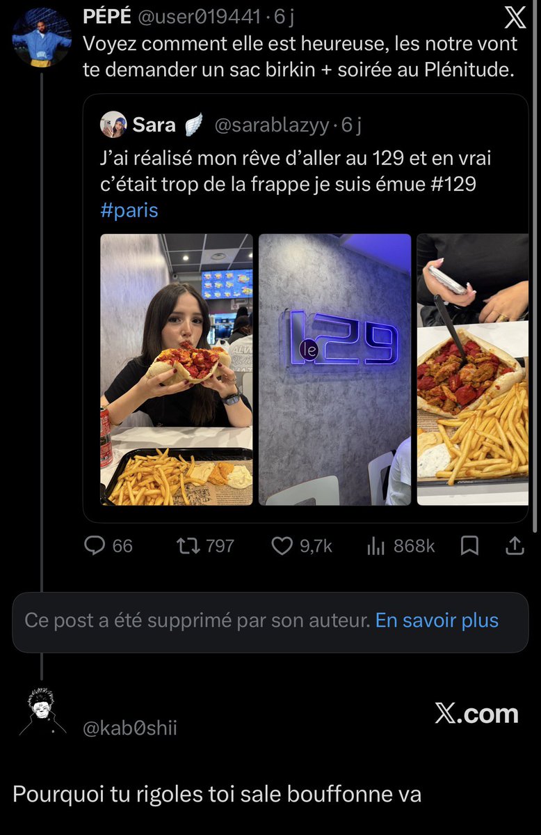 kab0shii's tweet photo. On te voyait rigoler avec un mec qui rabaissait toute une communauté de femme pour te mettre en valeur (tweet que t’as supprimé) et c’est moi qui a pété un câble ? Dès qu’on va pas dans ton sens on devient automatiquement fou ? Hein madame la pick me ? https://t.co/DYyFEvE8eb