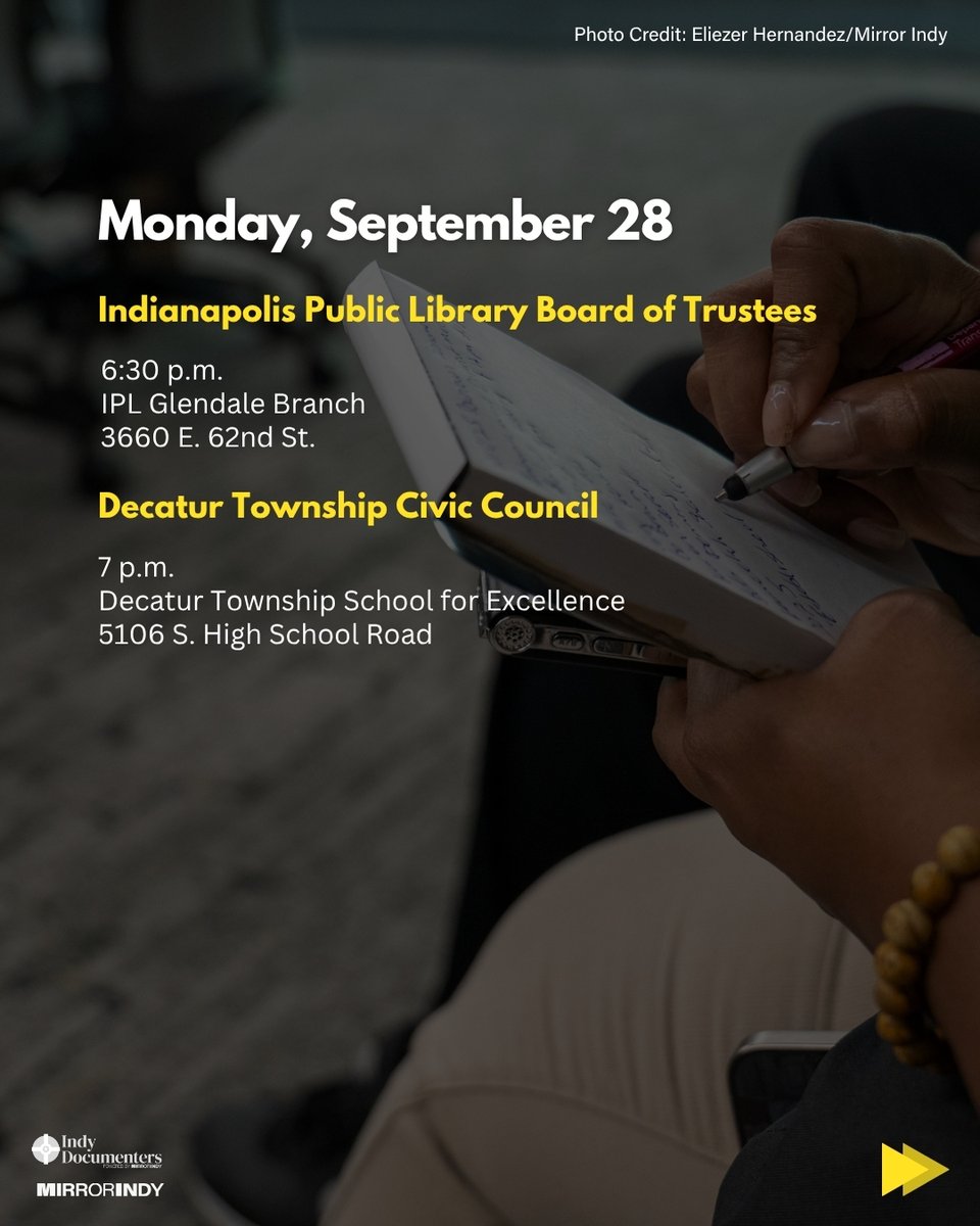 indydocumenters's tweet photo. It takes a village to keep citizens informed, lawmakers accountable and the outcome of civic meetings available to all. That’s why we have Indy Documenters, people like you who we train and pay to attend public meetings and take notes about the decisions being made. https://t.co/TMBBurNc0f