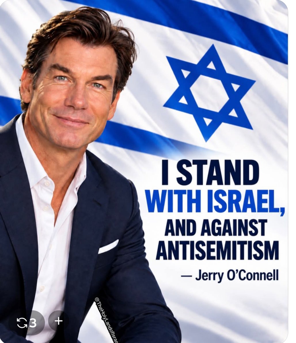 YisraelOfficial's tweet photo. ❣️❣️

Jerry O'Connell didn't stay quiet like most of Hollywood. 
He signed the letters. 
He showed up at the ADL summit. And he said it plainly: "Jewish people had been showing up for me and my family my whole life. It was time to show up for my Jewish friends." 

That's what real allyship sounds like❣️