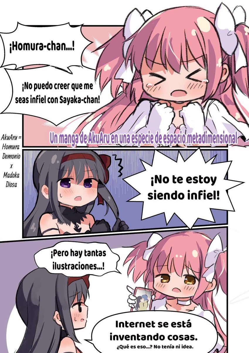 bebemahoshojo's tweet photo. Te entiendo, Madoka. A mí también me pusieron los cuernos. https://t.co/Fa7hXANSwk