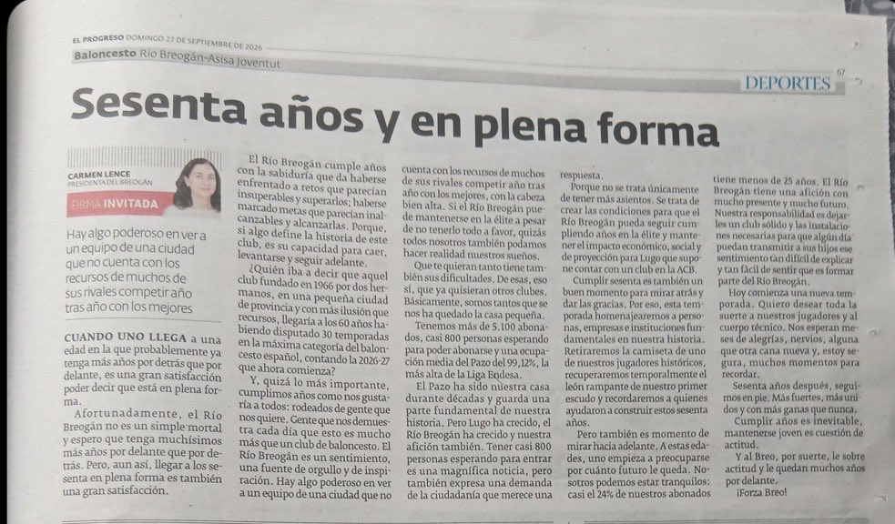 carmen_lence's tweet photo. Hoxe demostramos que, aos 60, o @CBBreogan está en plena forma! 💪

Parabéns, equipo, por este comezo de tempada e grazas á afección por facer do Pazo un lugar tan especial.

Que ben o imos pasar este ano!!! 🩵🩵 #ForzaBreo #ActitudRío https://t.co/cRr1lJXDZU