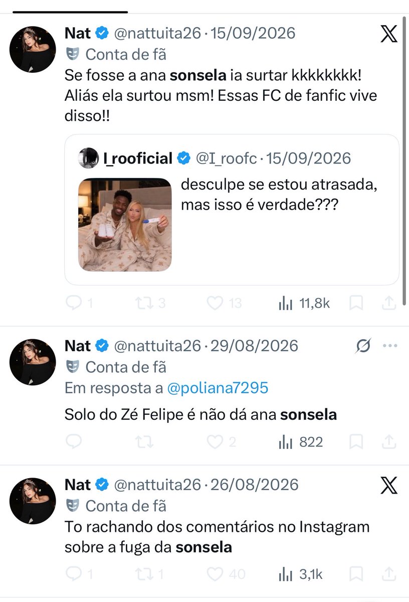 esterrochavidal's tweet photo. @odoricors 
“Diva” fala isso sobre quem vc diz ser amg? Kkkkkkk
Imagina aí, @odoricors , quem é a “sonsela” e a “Neymara” para @nattuita26 …? https://t.co/yR8CY4EBTl