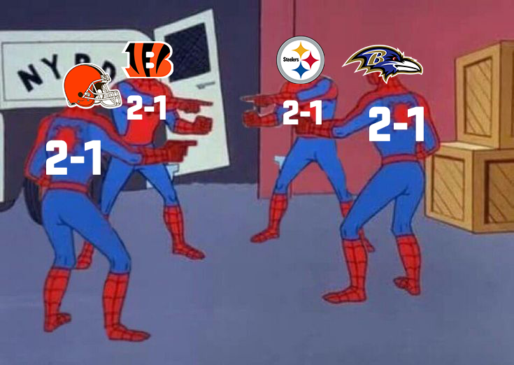 SleeperBengals's tweet photo. The only division in football with four winning records 😳 https://t.co/WvfyML56DD