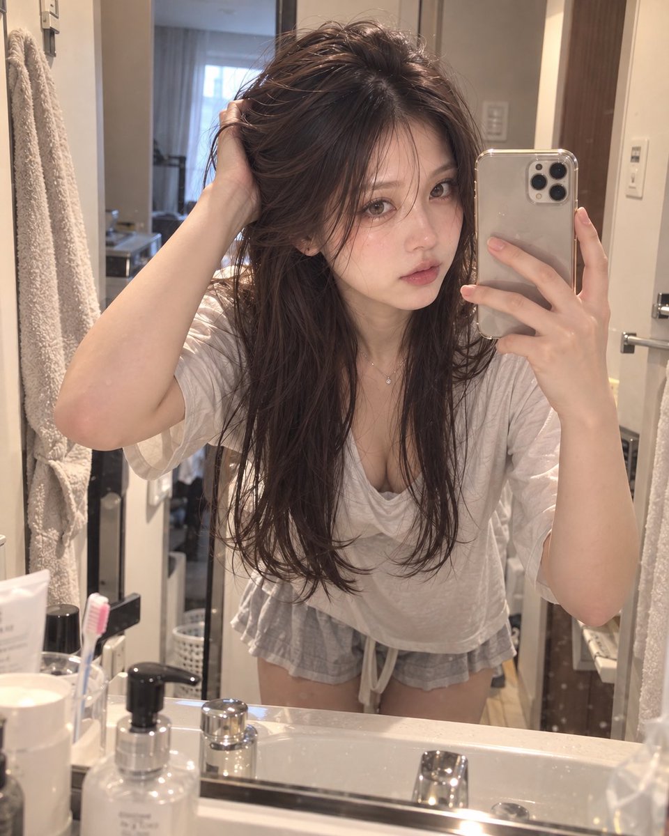 sana_ai_jp's tweet photo. おはよ〜☀️
まだちょっと眠い🥱
みんなはもう起きてる？🩷

#AIart #AI美女 #AI写真 #日常 https://t.co/vuG4wOBJt6