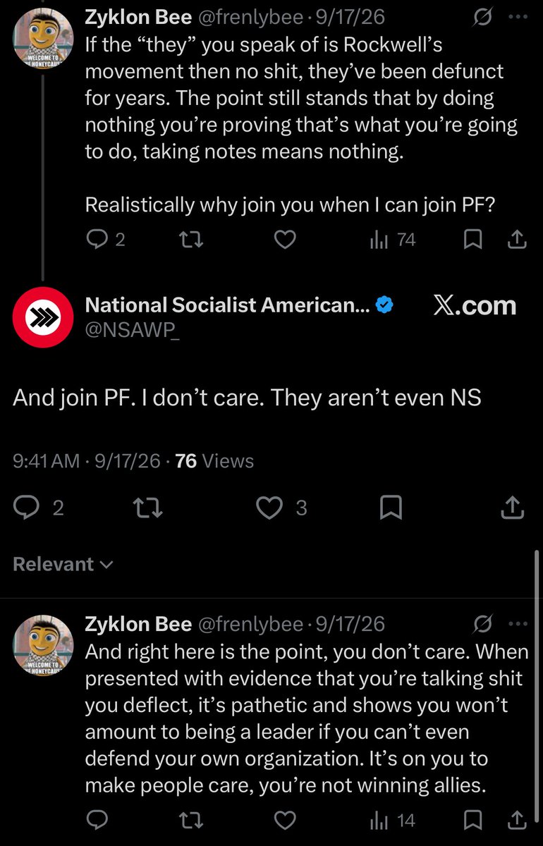 NSAWP_GI's tweet photo. @NSAWPLoyalist @NSAWP_us You got mogged by a bee https://t.co/FY5MxGvKfL