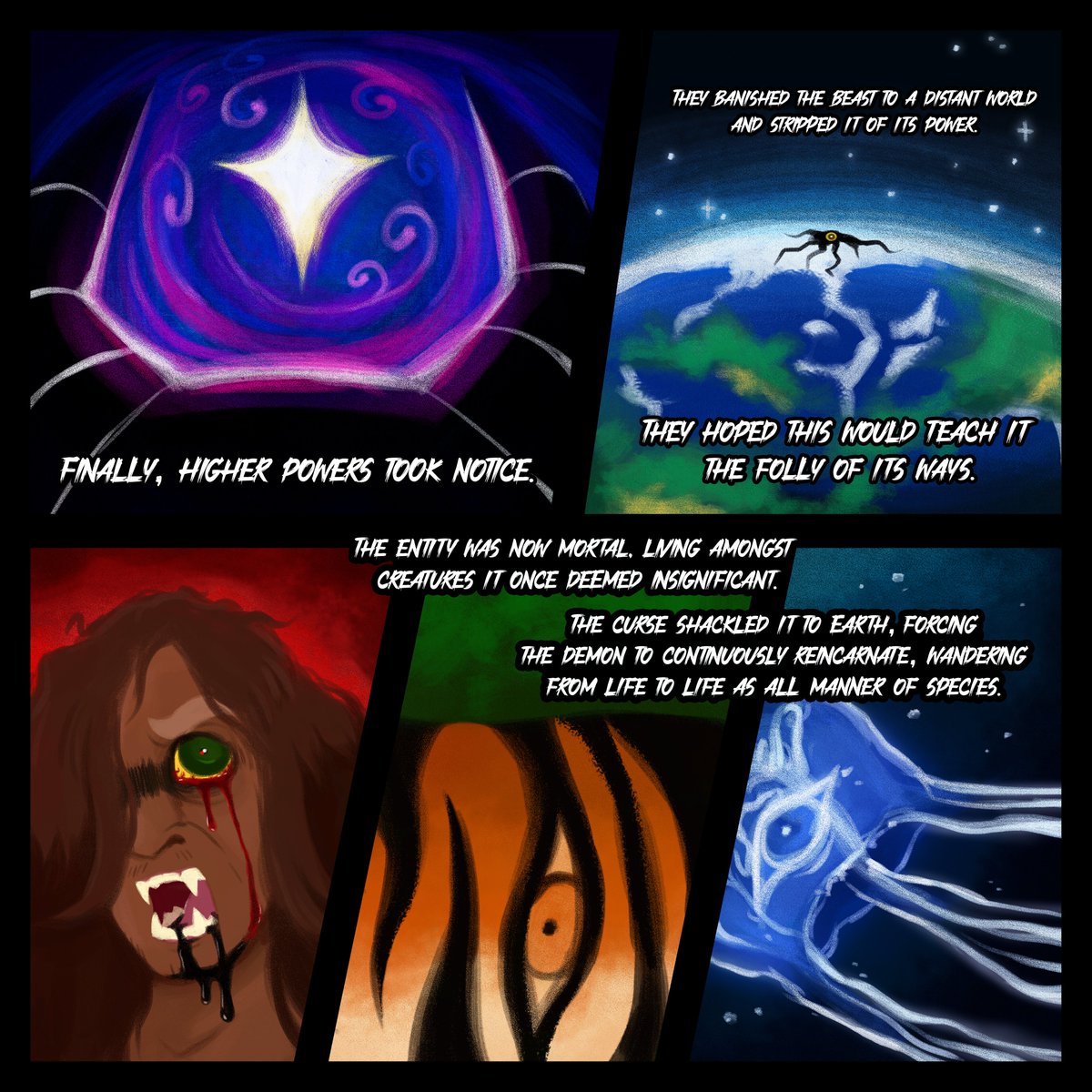 iamfabiloz's tweet photo. A Demonkitten’s Tail #0 - Origins 
Reording the issue count so it makes a bit more sense, but huzzah more Mulchkit Demon backstory!! i love her but she is dastardly and not a good soul..
also I'll be taking a break from mulchkit monday in october to try and build up my queue :] https://t.co/rihRYAQSBJ