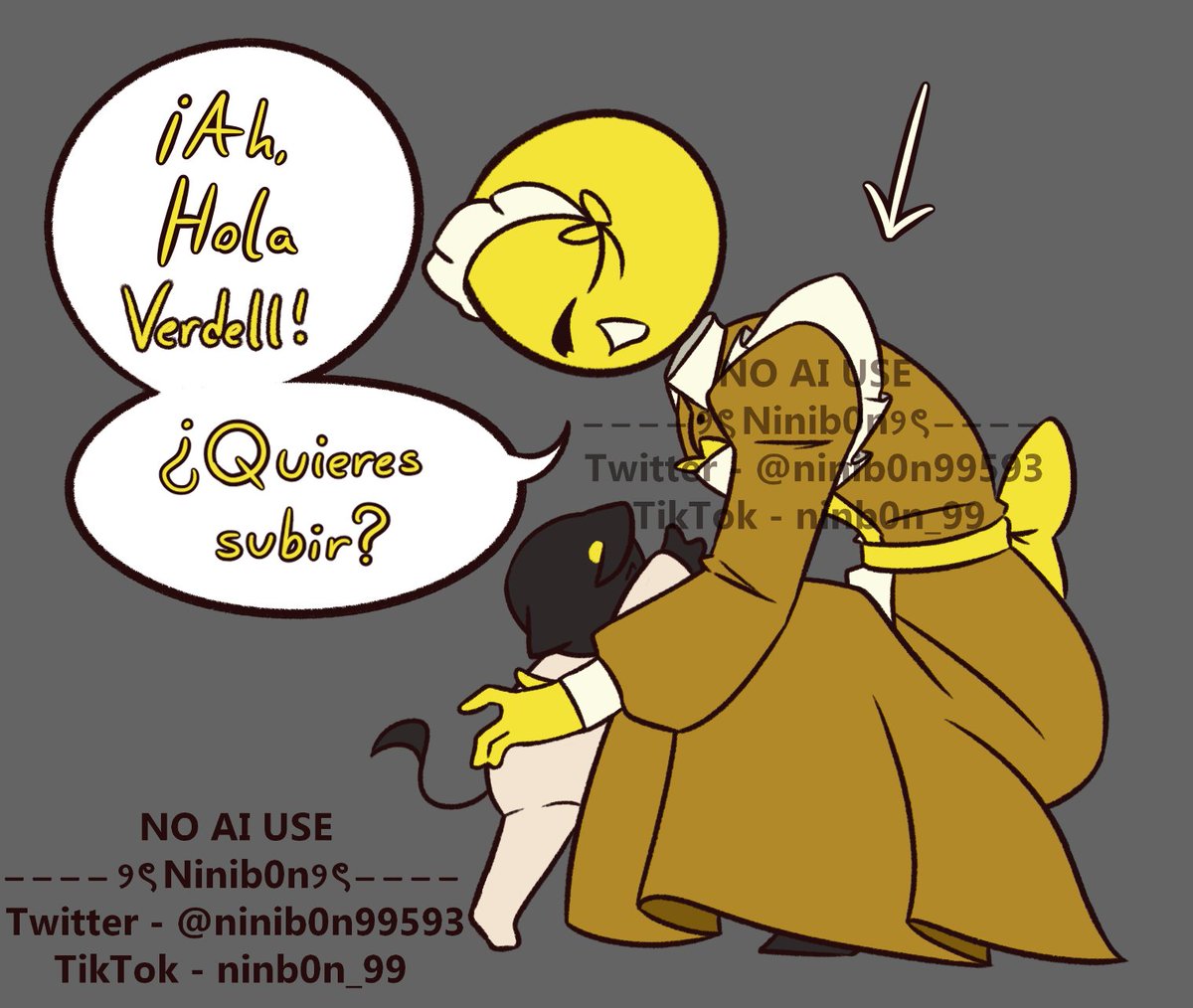 ninib0n99593's tweet photo. Maid verity comic (eng n Spanish) 3/8  
⊹₊˚‧︵‿₊୨ᰔ୧₊‿︵‧˚₊⊹ 
#thatmob #verity #verityxmob #veritymobpleas 
note i do not know any Spanish and i used a Spanish dictionary translator https://t.co/u4ifle2iZE