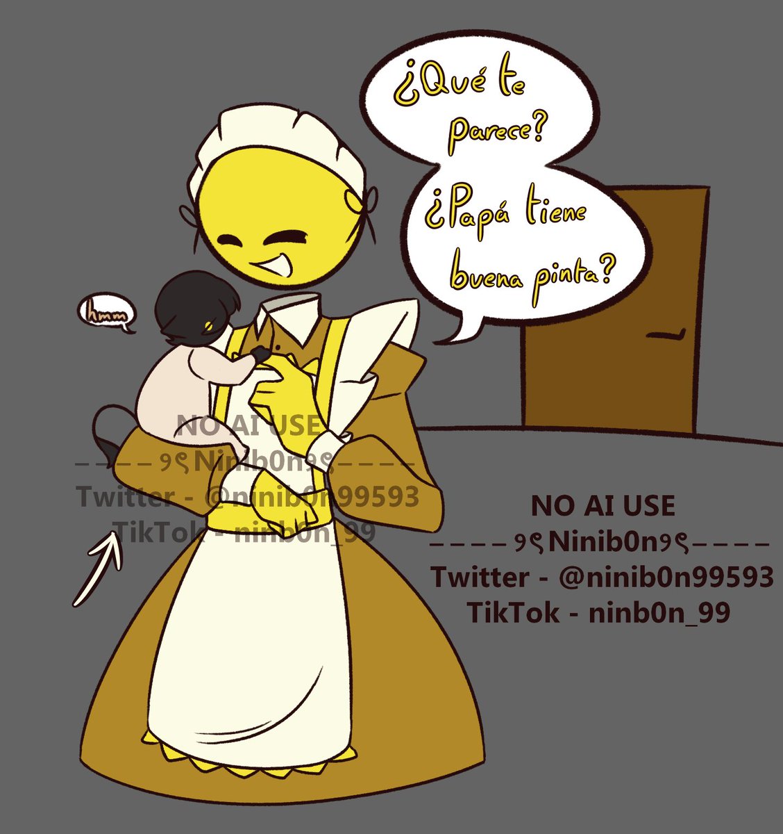 ninib0n99593's tweet photo. Maid verity comic (eng n Spanish) 3/8  
⊹₊˚‧︵‿₊୨ᰔ୧₊‿︵‧˚₊⊹ 
#thatmob #verity #verityxmob #veritymobpleas 
note i do not know any Spanish and i used a Spanish dictionary translator https://t.co/u4ifle2iZE
