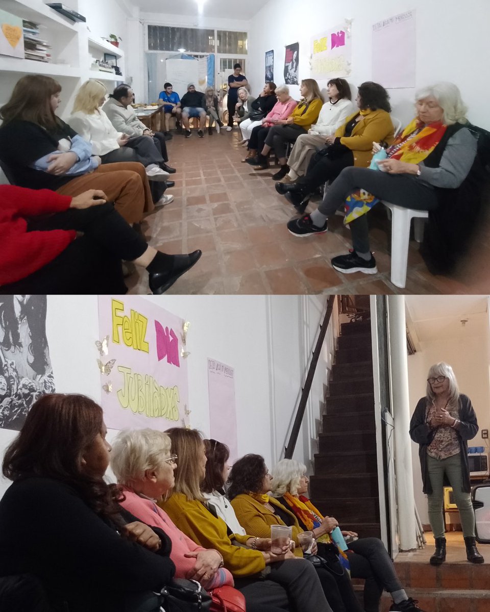 PalermoCampora's tweet photo. Nos encontramos para celebrar el Día de las jubiladas y jubilados de la única manera que sabemos: juntos en comunidad.

Fue una encuentro atravesado por la emoción de saber que nos tenemos y que aun en tiempos oscuros e inciertos prevalece la organización colectiva. https://t.co/vzQ6wmXeNJ