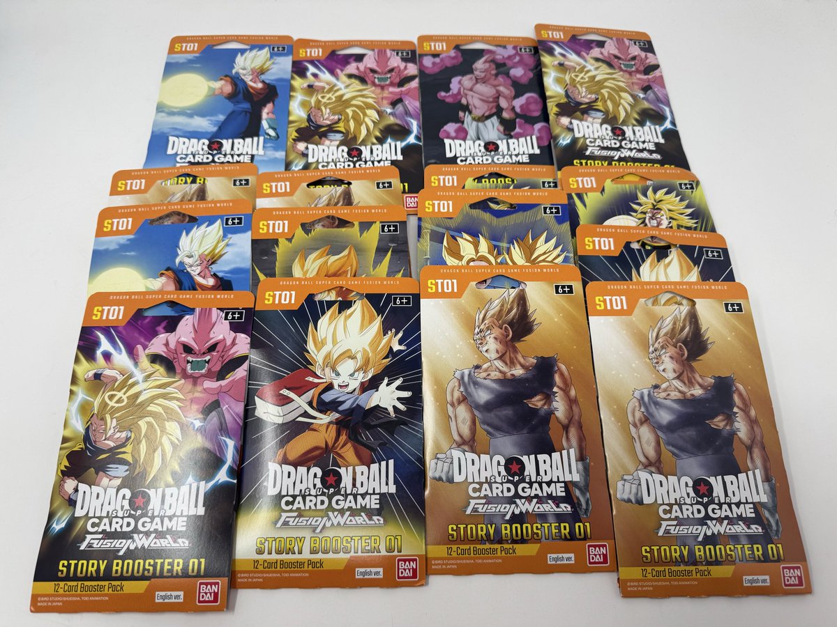 Nebsports's tweet photo. Dragon Ball Fusion World ST01 Sleeved Booster Packs x16 for sale. $260 shipped. Appreciate any RT.  @PokeCorsair329 @Cesar392TCG @BUYSELLTRADETCG @Ashfromtheland @JmoTCG @ArnoldMoger https://t.co/dvUzWuCfbx
