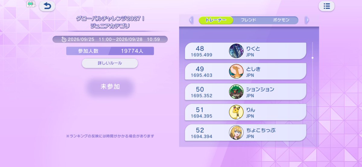 KAN0S0's tweet photo. ションション現在時点50位で抜け確ライン維持できています

朝早起きして登校前の魂の一戦
トリルに対して対トリル要員を出さない明らかな選出ミスしてて後ろで見ている父親の顔が青くなりましたがギリギリ受け回しが成立して最後は択勝って押し込みました https://t.co/2yhxZM5q2r