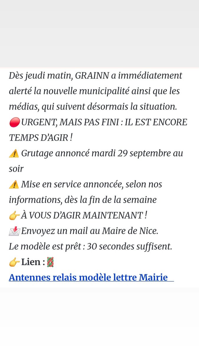 AssoGRAINN's tweet photo. Voici le lien pour le modèle de lettre à envoyer à la mairie, si vous souhaitez participez à notre cause :
https://t.co/1VOaLV1KeQ https://t.co/hnROnx78KM