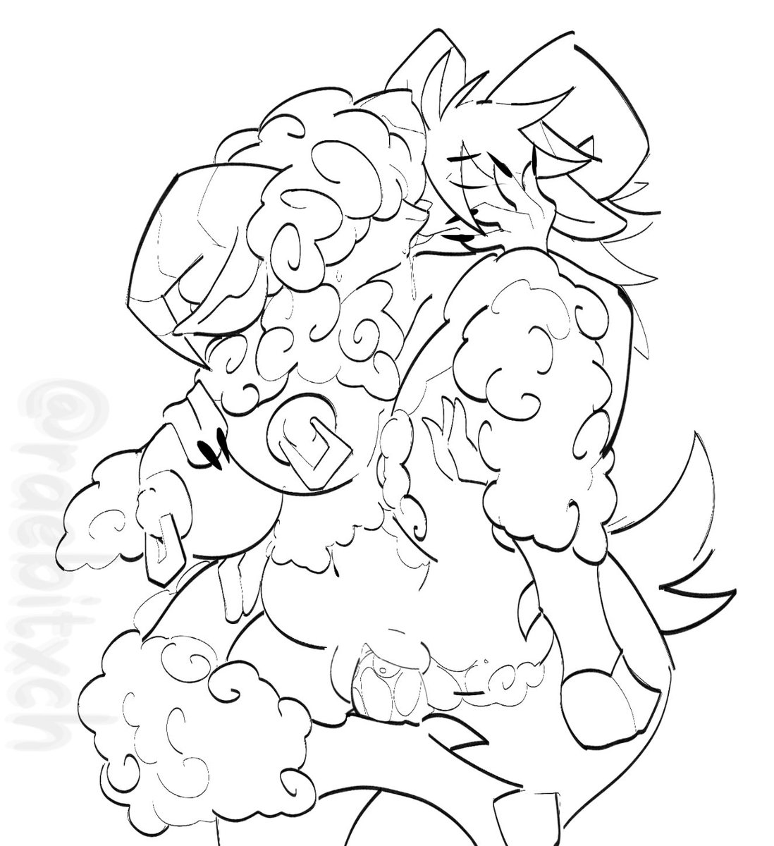 raebitxch's tweet photo. We love thicc sheep gals round here 
#sheep #oc #nsfwart #furry #furrynsfw https://t.co/Xylo3mdPT2