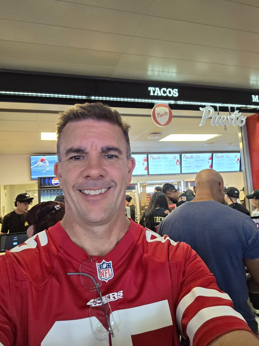 bdtetlow's tweet photo. Been listening Guy (and John) for years. First time to Levi in a few years. Had to try Puesto Tacos because of @GuyHaberman. Short rib tacos were amazing. Thanks Guy https://t.co/V7OEHEV842