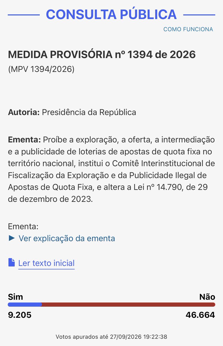acervodratini's tweet photo. 🚨PLANTÃO DRATINI🚨
Gente, saiu uma votação no site do senado sobre a MP (medida provisoria) que acabou com as Bets, preciso que os acervos e dratini-lovers ajudem a engajar e votar SIM, que você é a favor da proibição !! BORA VIRAR

https://t.co/wyy53mn3Lt https://t.co/JmOYcLDLV4