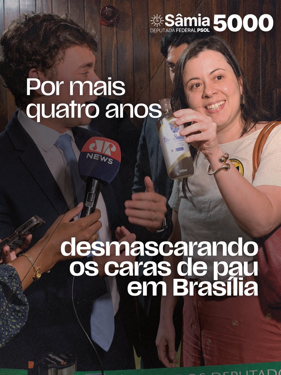 samiabomfim's tweet photo. Por mais quatro anos de luta e coragem no Congresso Nacional. É Sâmia 5000 ✨ https://t.co/ptK07APlJb