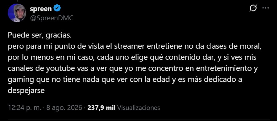 elmeromxro's tweet photo. “Yo no puedo controlar a la gente”, “Mi comunidad como si yo la manejara”, “el streamer entretiene no da clases de moral”, para que dejen de estar mamando con que el streamer tiene que controlar a su comunidad nomás cuando les conviene 🥱 https://t.co/yuPyyWFnyx