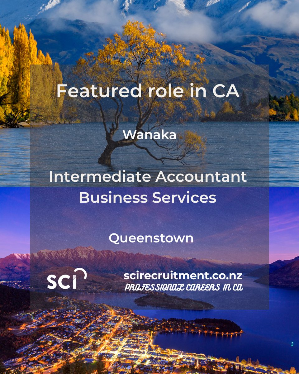 scirecruitment's tweet photo. Two locations to choose from - Queenstown or Wanaka. 

Our client is also recruiting a Senior BAS Accountant to join their Wanaka or Queenstown team. 

Learn more https://t.co/hfFkXmmpfM https://t.co/Y11JAdGoLZ