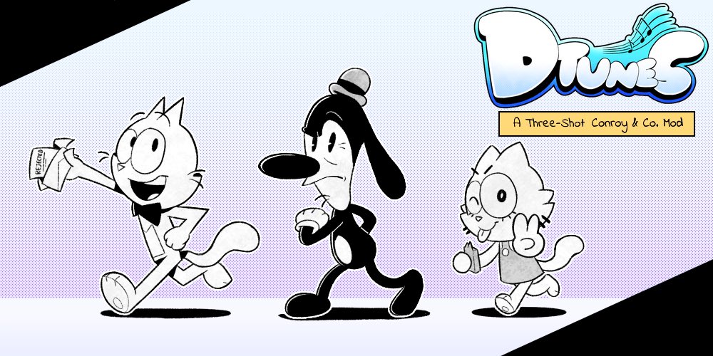 NoctNero's tweet photo. now that "Whatchu Got?" has released, i'm happy to announce that Dtunes has begun production! it's basically gonna be a 3-song FNF mod featuring these characters in this banner!
#fridaynightfunkin #fnf #dtoons https://t.co/tHnB6xnrt0