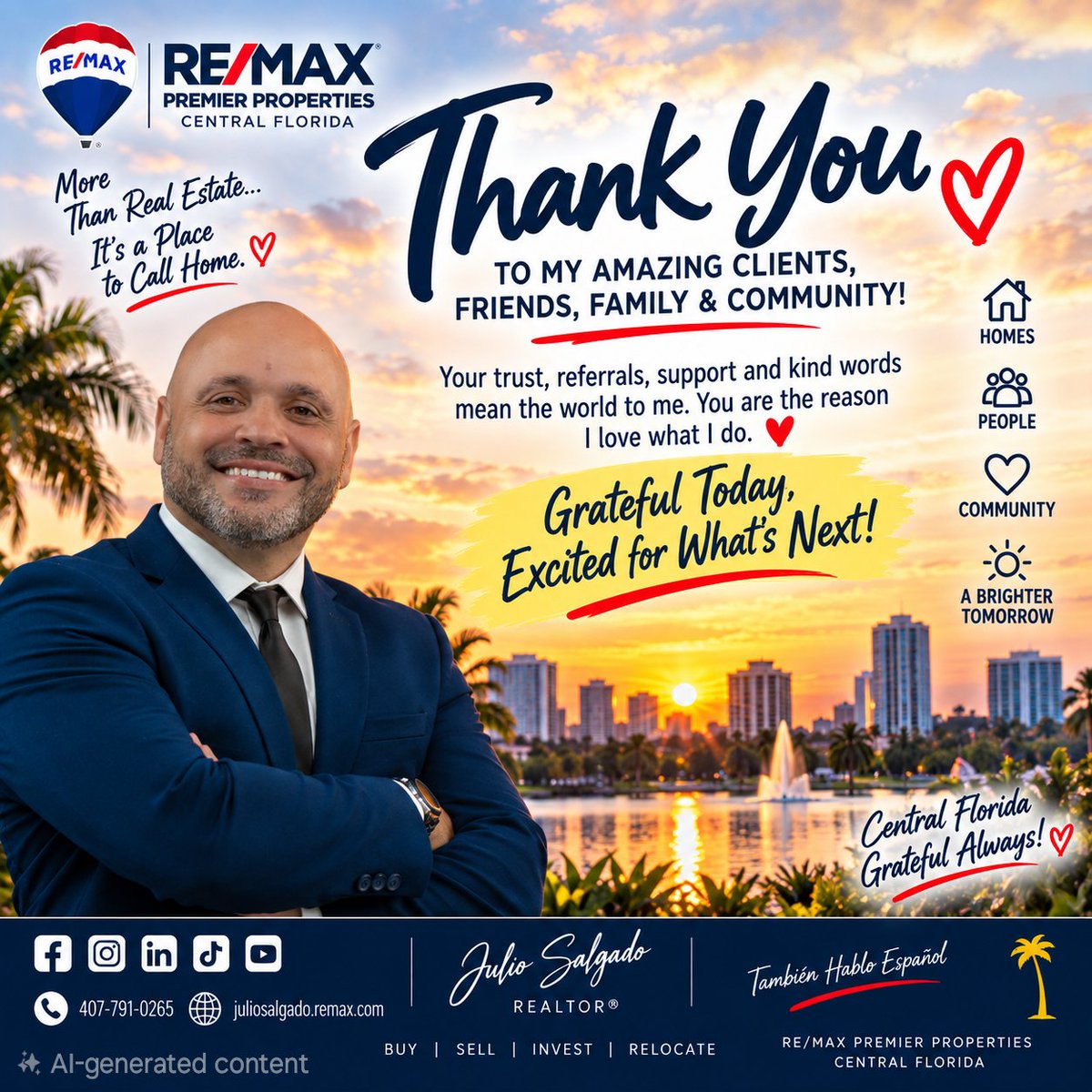 Salgado_Realty's tweet photo. Grateful. Always. ❤️🙏

To my clients, family, friends, and everyone who supports what I do — THANK YOU.

Every referral, message, comment and opportunity means more than you know. Let’s keep building a brighter tomorrow together.

— Julio

#Grateful #ClientAppreciation https://t.co/zcoSWUIN1O