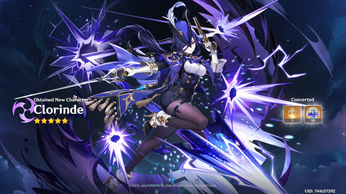 BasilSoGacha's tweet photo. Forgot to post lol, but I went with both C1 Mizuki and C1 Clorinde to build them up for C2 through Temper Thyself. Getting Mizuki first since I need my Stellar Swirl DPS to hit like a truck. https://t.co/x02hfrRich
