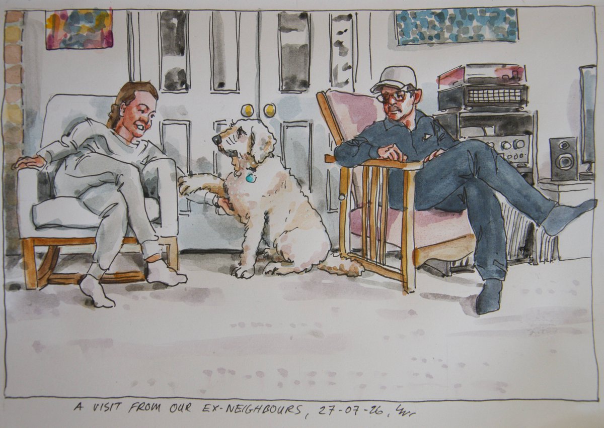 MitziePetr0k's tweet photo. A lovely couple and their dog, our neighbours in Auckland until a year ago, stayed with us for a night. We miss having such caring, generous neighbours—and taking their dog Elliot for walks. https://t.co/8aZBbYQIYy
