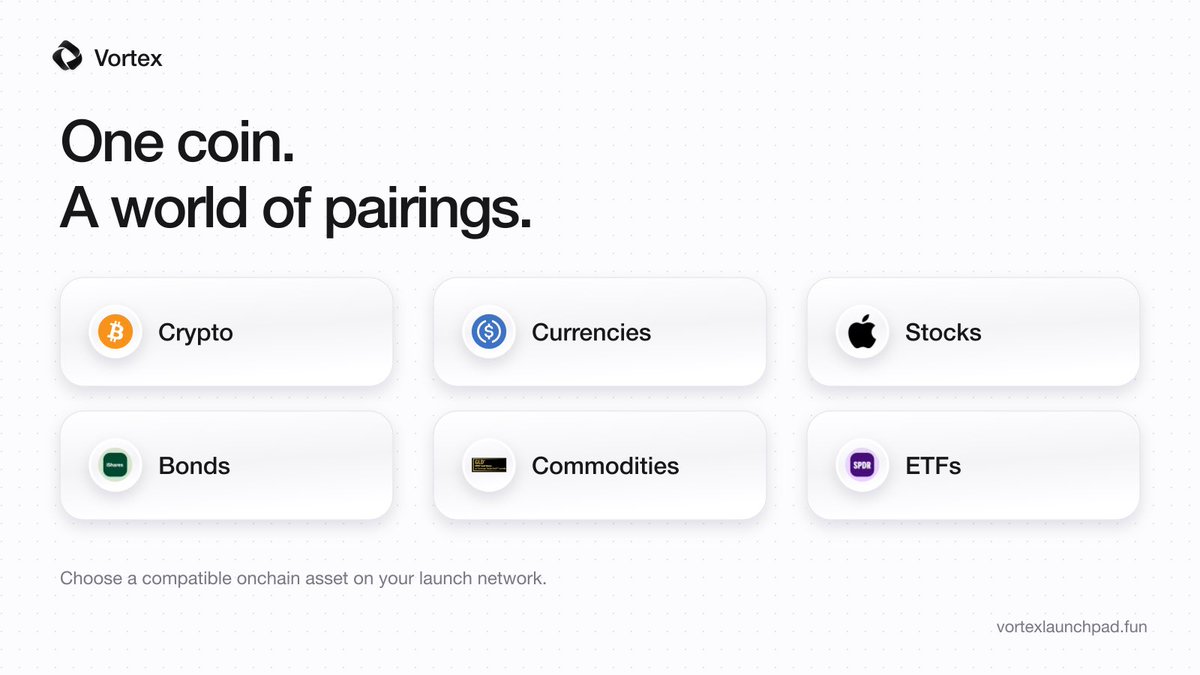 Vortexlaunchpad's tweet photo. PAIR ANY ASSET WITH VORTEX https://t.co/UNTCaKhGkS