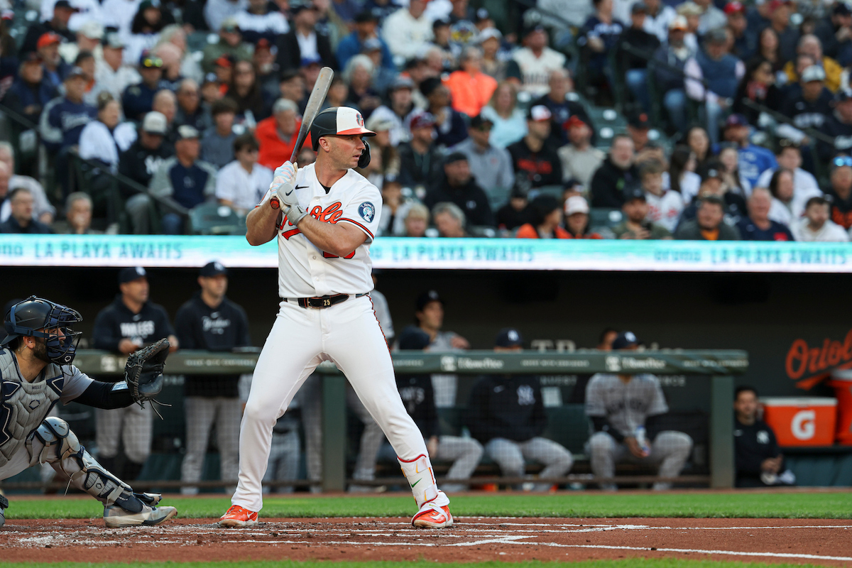 Steveonbaseball's tweet photo. So Pete Alonso finishes as the AL leader in both homers (43) and RBIs (113).

He becomes first-ever MLB player to lead the AL and NL in separate years of course, in RBIs.

His second HR title (led NL with 53 in 2019). His 149 OPS+ this year was a career-best. https://t.co/c3DkkU1ZrC
