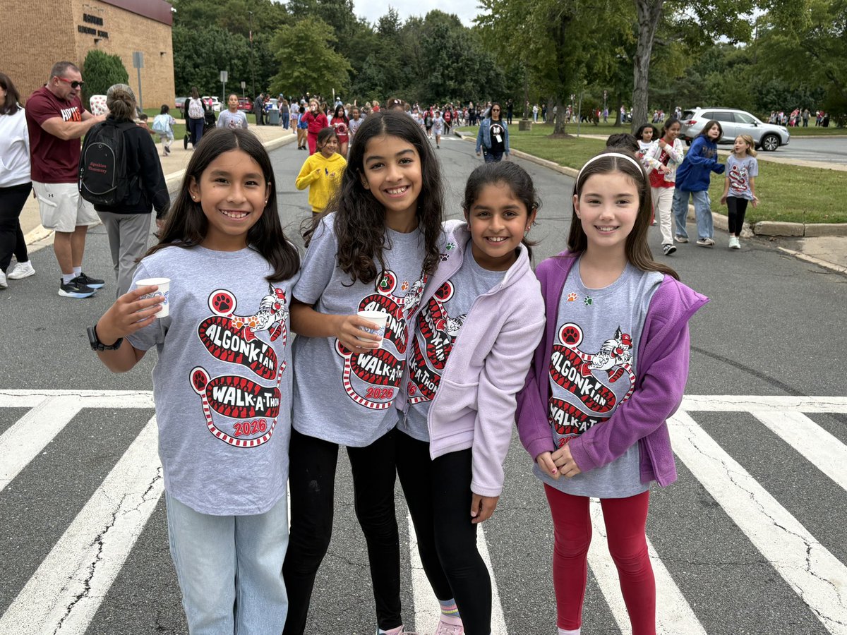MEATRT's tweet photo. @AlgonkianPta  Our PTA hosted an awesome Walk-a-thon. Thanks to all the students walking, the donors and the business sponsors! https://t.co/xHW15ugtRq