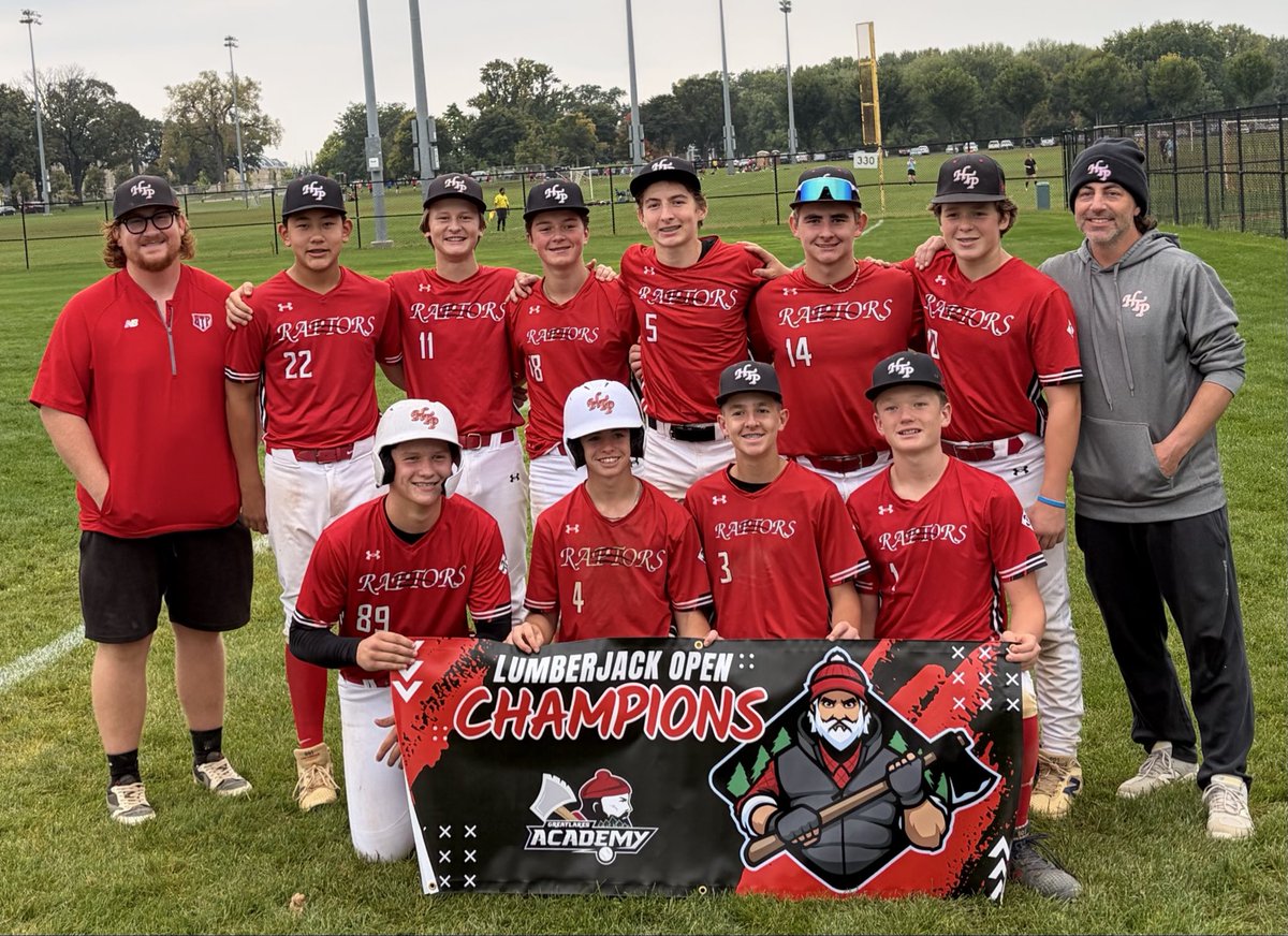 HTPacademy's tweet photo. 🏆🥇Champions🥇🏆

14U Black wins the Lumberjack Open with a score of 12-4‼️

We tally 16H as a squad🔥

Sherman 4H 2B 2RBI
Williams 3H 2B RBI
2H: Korthauer,Schumann,Connelly

Connelly,Schumann, Sherman throw great and have 8K combined

Way to end the Fall season fellas‼️
#RollRaps