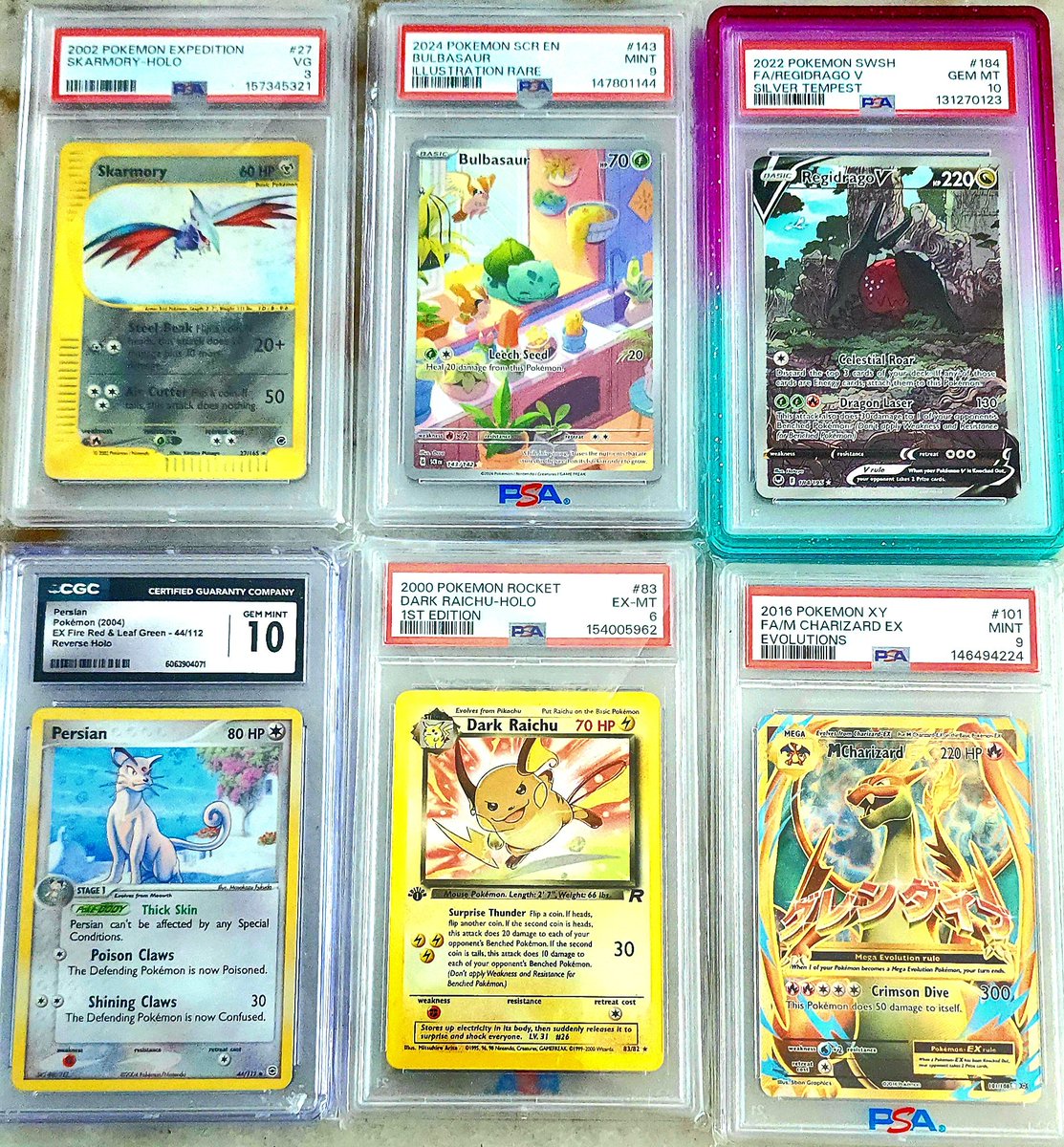 Emilian58358199's tweet photo. @trapshoptcg M Zard - $150
Dark Raichu - $250
Regidrago - $110
Bulba - $105
Skarmory - $65
Persian - $360

Willing to deal if you take multiples https://t.co/YWItFLMSMI