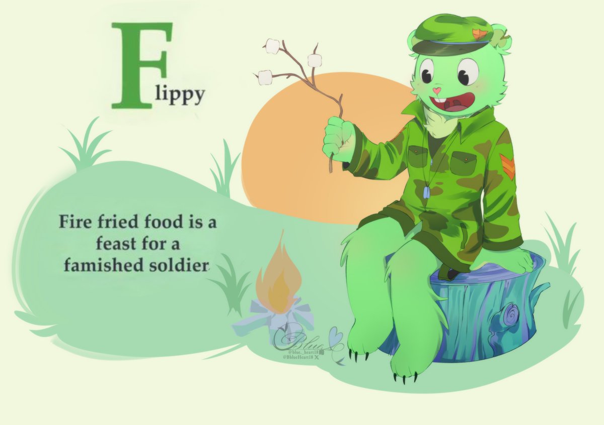 BblueHeart18's tweet photo. I wanted to try it too!  #htf #flippy #happytreefriends https://t.co/7BBsC5vnoT