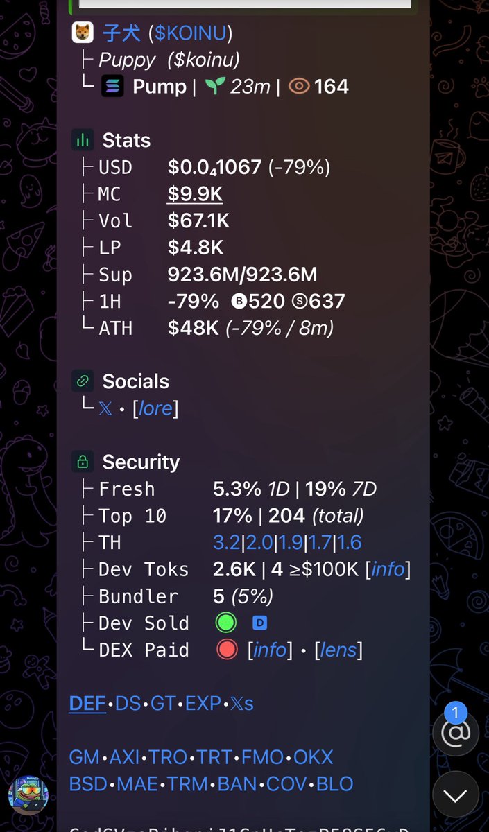 GhostCallerX's tweet photo. 8X on $KOINU called in the private tg

CA> 

CedSVzaBjbqniJ1GpUcTozB58S56yDX42nTXsz31zQUe https://t.co/kO5n5f6MT7