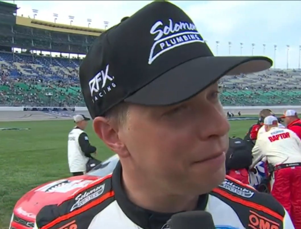 STaranto92's tweet photo. Brad Keselowski's comments to the USA broadcast on his contact with Carson Hocevar:

"I don't know, they crashed, I didn't see what happened. They were in front of me and then they weren't. From what I'm told, they made some contact there, the outside lane. 

"So I don't really feel like that had anything to do with me. But, makes for a damn good story."
