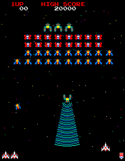 OldSchool80s's tweet photo. Sept 28, 1981: 45 years ago, Namco released the Galaga arcade game in Japan. #80s Sequel to 1979's Galaxian. https://t.co/rKApQnwqIS