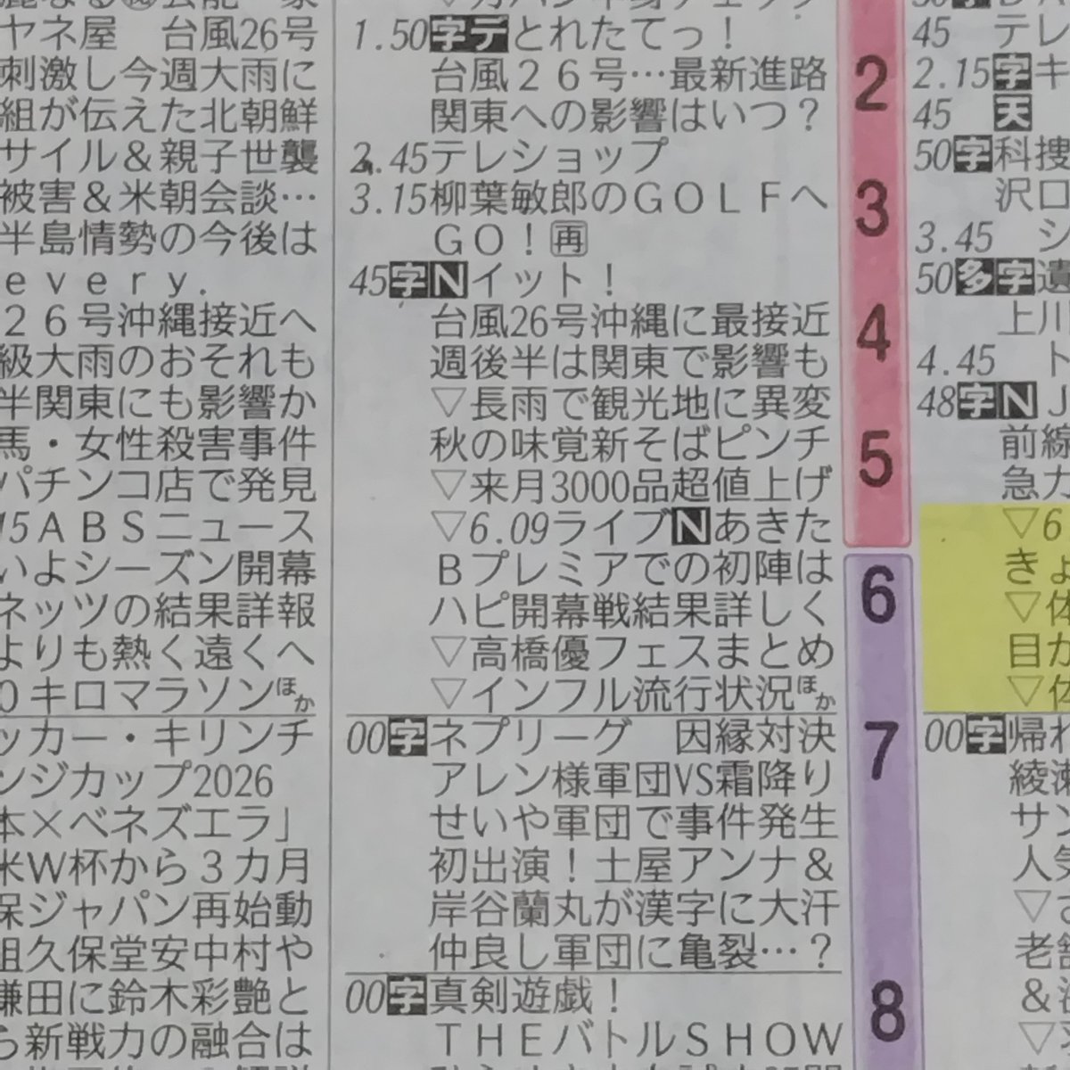 katomarumaru's tweet photo. 秋田県のみなさん
秋田テレビでは確実にフェスの様子が放送されます！
NHKと秋田放送テレビと秋田朝日放送はどうかな？
番組欄には無いけれど油断は出来ない🤔

#高橋優　#acmf https://t.co/Fk0HpAAjKr