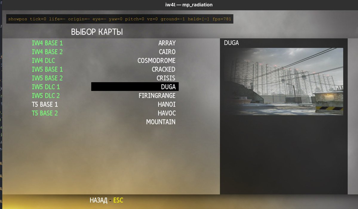 vtroc7's tweet photo. More iw4L ui updates 

I intentionally showcase Russian version so you know localization works

There are still GSC crashes unfortunately https://t.co/i8WP0kUE4N