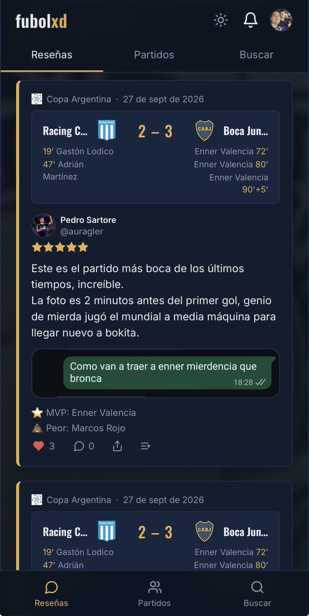 fubolxd's tweet photo. @BocaJrsOficial @RacingClub @Copa_Argentina pasen a ver reseñas del partido entre Boca y Racing. https://t.co/hTEpQLTvwd https://t.co/RF5diHDTQI