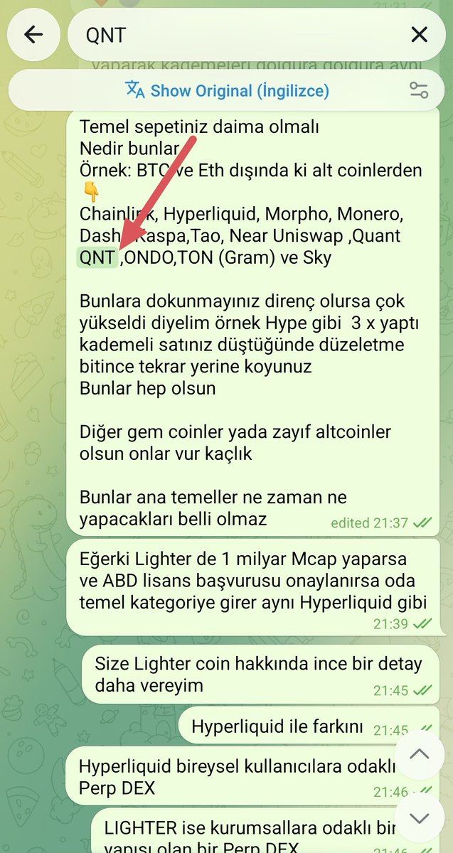 black_bird_LLC's tweet photo. $QNT | #Quant konusunda aslında söylenecek çok fazla şey yok; geçmiş paylaşımlarım zaten ortada. :)

Twitter biyomdaki linkten TG grubuma girip arama bölümüne #QNT, X hesabımın arama bölümüne ise $QNT yazmanız yeterli. Şubat ayından beri ne zaman, hangi seviyelerde ve nasıl paylaştığımı kronolojik olarak görebilirsiniz.

58$ seviyelerinde “alınabilir” dediğim TG paylaşımının ekran görüntüsünü de paylaştım; özellikle tarih ve seviyeye dikkat ederek okumanızı tavsiye ederim.

Ayrıca X hesabımda QNT diye arattığınızda, Şubat ayında paylaştığım HODL sepetimin içerisinde de QNT’nin yer aldığını göreceksiniz.

Ben her zaman potansiyeli yüksek ve kaliteli olduğuna inandığım projeleri seçici davranarak mümkün olduğunca erken paylaşmaya çalışıyorum. QNT de bunlardan biriydi.

Dünkü yükselişte 175–193$ aralığında pozisyonumu kapattım. Güzel bir düzeltme fırsatı oluşursa yeniden değerlendirmeyi düşünüyorum.

Bir pozisyondan erken çıkmam ise tamamen trade yönetimimle ilgili. Projeye ilişkin uzun vadeli görüşümle, pozisyonu nerede kapattığım birbirinden ayrı konular.

Uzun vadeli senaryomda ise güçlü bir boğa piyasasında #QNT ’nin 1.000$ seviyelerini görme potansiyeli olduğunu düşünüyorum. Bu elbette bir garanti değil; piyasa koşulları ve projenin gelişimi belirleyici olacaktır.

Kısacası, anlatmak yerine geçmiş paylaşımlara bakmak en doğrusu. Tarihler, seviyeler ve paylaşımlar orada.

Zamanında paylaşımlarımı dikkate alıp #QNT alan herkese hayırlı olsun. 🤲

#QNT #Quant #Crypto #Altcoins #Blockchain #RWA #Interoperability