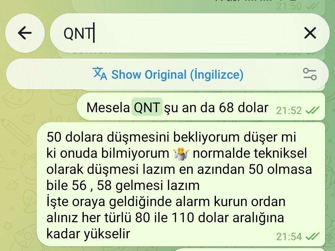 black_bird_LLC's tweet photo. $QNT | #Quant konusunda aslında söylenecek çok fazla şey yok; geçmiş paylaşımlarım zaten ortada. :)

Twitter biyomdaki linkten TG grubuma girip arama bölümüne #QNT, X hesabımın arama bölümüne ise $QNT yazmanız yeterli. Şubat ayından beri ne zaman, hangi seviyelerde ve nasıl paylaştığımı kronolojik olarak görebilirsiniz.

58$ seviyelerinde “alınabilir” dediğim TG paylaşımının ekran görüntüsünü de paylaştım; özellikle tarih ve seviyeye dikkat ederek okumanızı tavsiye ederim.

Ayrıca X hesabımda QNT diye arattığınızda, Şubat ayında paylaştığım HODL sepetimin içerisinde de QNT’nin yer aldığını göreceksiniz.

Ben her zaman potansiyeli yüksek ve kaliteli olduğuna inandığım projeleri seçici davranarak mümkün olduğunca erken paylaşmaya çalışıyorum. QNT de bunlardan biriydi.

Dünkü yükselişte 175–193$ aralığında pozisyonumu kapattım. Güzel bir düzeltme fırsatı oluşursa yeniden değerlendirmeyi düşünüyorum.

Bir pozisyondan erken çıkmam ise tamamen trade yönetimimle ilgili. Projeye ilişkin uzun vadeli görüşümle, pozisyonu nerede kapattığım birbirinden ayrı konular.

Uzun vadeli senaryomda ise güçlü bir boğa piyasasında #QNT ’nin 1.000$ seviyelerini görme potansiyeli olduğunu düşünüyorum. Bu elbette bir garanti değil; piyasa koşulları ve projenin gelişimi belirleyici olacaktır.

Kısacası, anlatmak yerine geçmiş paylaşımlara bakmak en doğrusu. Tarihler, seviyeler ve paylaşımlar orada.

Zamanında paylaşımlarımı dikkate alıp #QNT alan herkese hayırlı olsun. 🤲

#QNT #Quant #Crypto #Altcoins #Blockchain #RWA #Interoperability