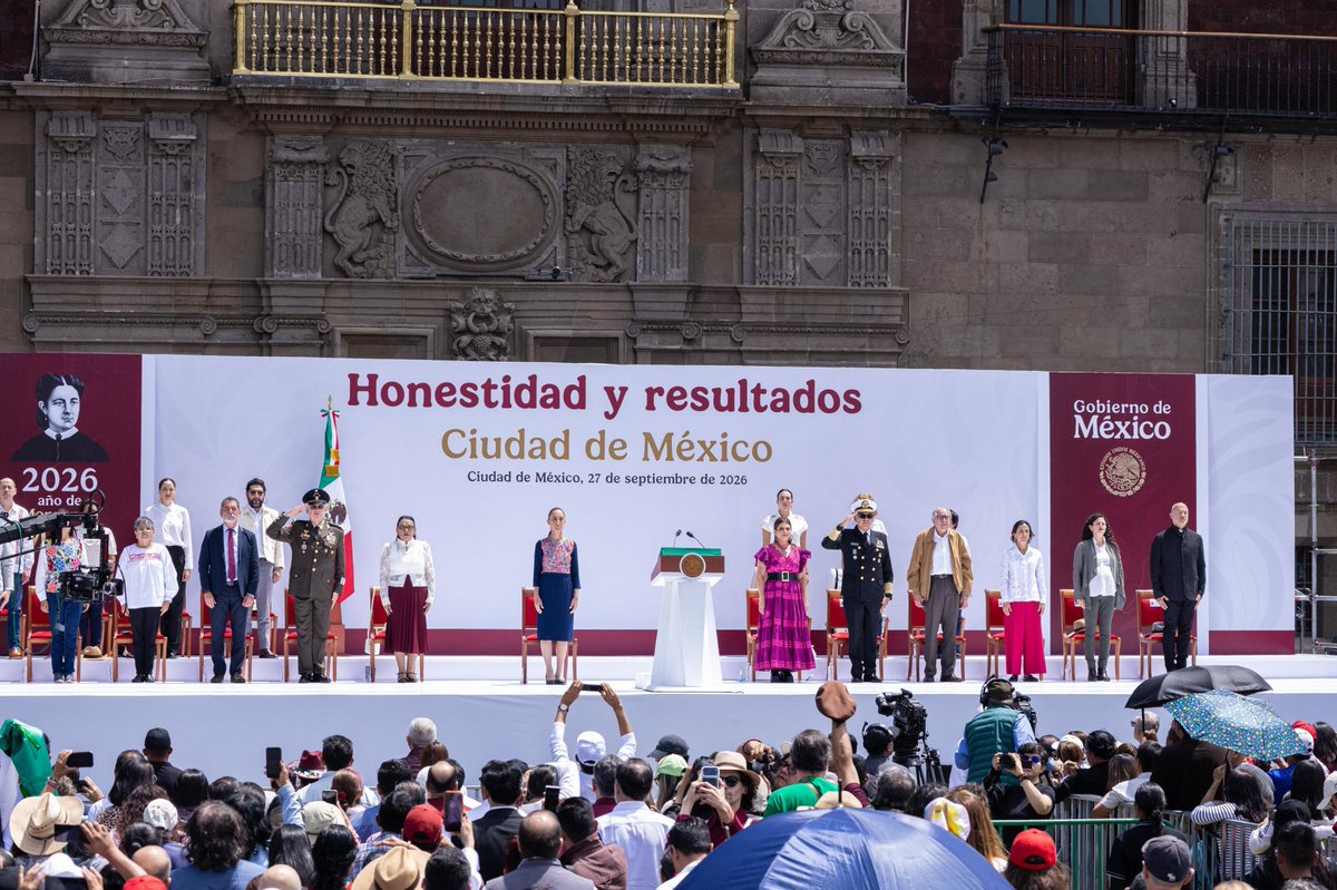 servimetcdmx's tweet photo. Desde #SERVIMET nos sumamos a la celebración por estos 2 años de transformación liderados por la presidenta @Claudiashein 🇲🇽. 

Su mensaje hoy en el Zócalo nos inspira a seguir trabajando con Honestidad y Resultados por el bienestar y el desarrollo urbano de nuestra gran CDMX, de la mano de nuestra Jefa de Gobierno @ClaraBrugadaM.
¡Ni un paso atrás en la justicia social! 🗣️

#HonestidadYResultados  #ClaudiaSheinbaum #CuartaTransformación