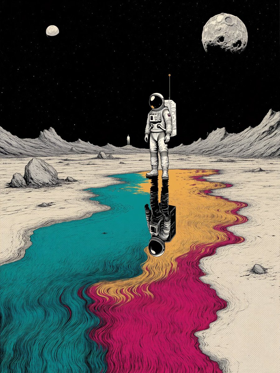 DedgoroArt's tweet photo. Wandering the edges of the universe 🌌

#aiart #scifi https://t.co/2ETVRxLPuF
