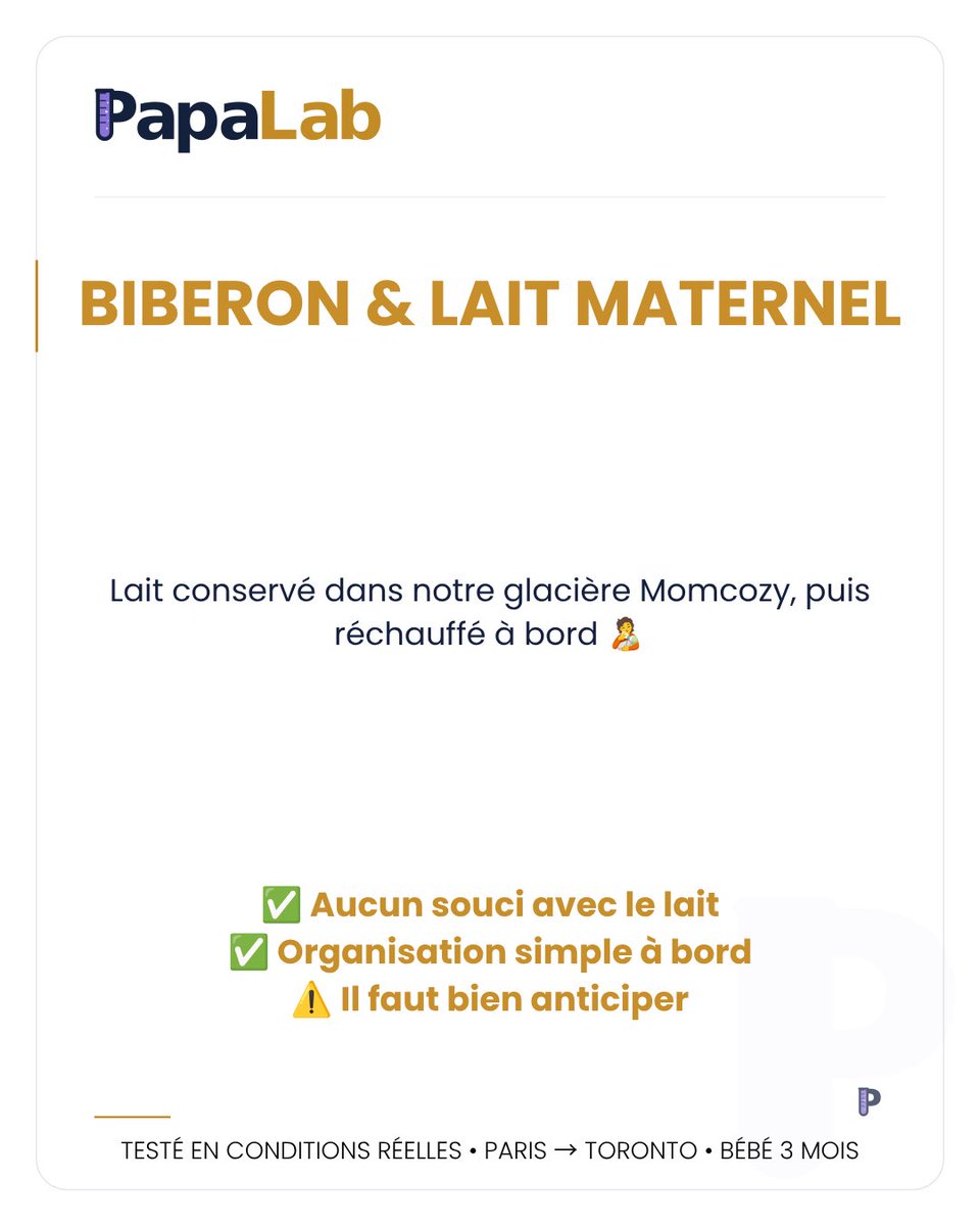 thepapalab's tweet photo. 8h de vol avec un bébé de 3 mois : bonne idée… ou grosse galère ? 👶✈️

On a testé Paris → Toronto avec @AirFranceFR : berceau, lait maternel, change, matériel bébé… voici ce qui nous a vraiment aidés.

🧪 PapaScore : 4,4/5
🔎 Test complet : https://t.co/6VoWvbmIsX https://t.co/zaN8eFims7