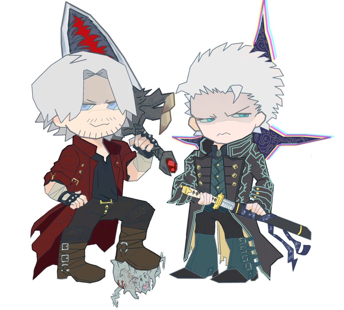 Mayo_bj2108's tweet photo. #DMC #DevilMayCry #Dante #Vergil https://t.co/m3ZT9E7GmC