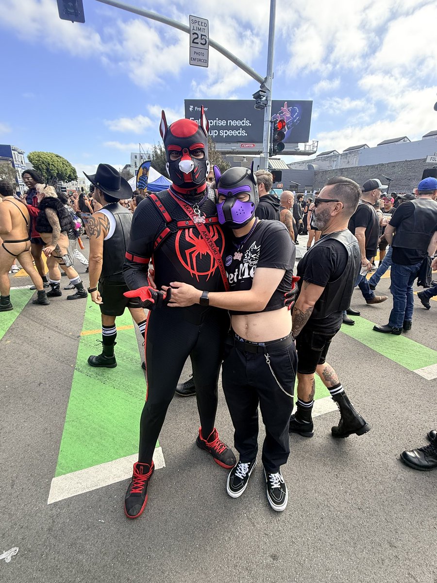 TopBoyBrandon's tweet photo. Happy #folsom! -Spidey pup https://t.co/JwbXMzkakb