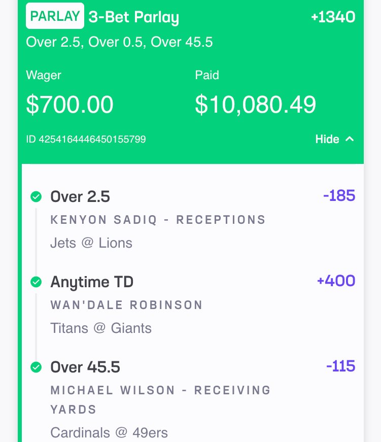 parsaa775's tweet photo. $63,000 CASHED IN 72 HOURS 😳

$700 → $10,080 ✅

https://t.co/pxiDPK7zDr

#NBA 🏀 | #WNBA | #CBB 🏀 |  #PrizePicks 🔐 | #PROPS | #POTD 📋 | #Picks | #MLB ⚾ | #Gambling𝕏 | #Parlay @Playbook
#Sportsbetting #NFL   
#DraftKings #Fanduel https://t.co/1kcJ6LsbGq