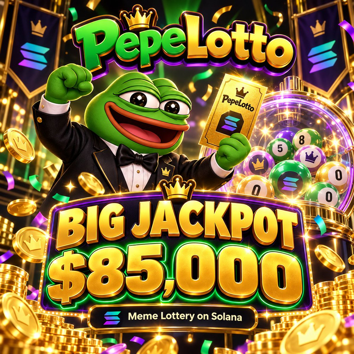 pepelotto_'s tweet photo. @PumpfunEco Play. Win. Burn. PepeLotto is now live on pumpfun. 🎟️🔥
CA: H7Y4YsKknjnbZnrKHDM5P1Zia47m4sH3fQtrbEXMpump https://t.co/b9I6RkKdrq